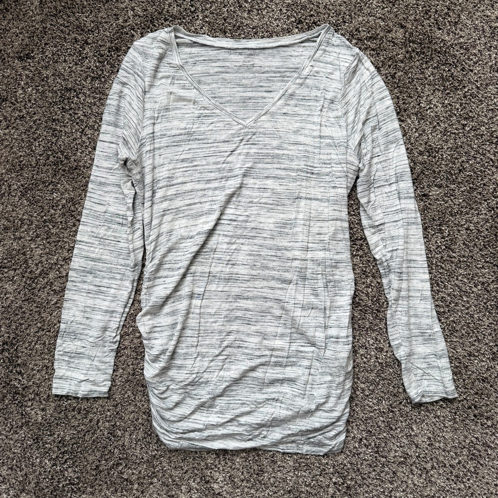 Maternity Gray Long Sleeve Top